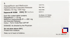 Dapaone M 10/500 Tablet 10 Dapaone M 10/500 Tablet 10