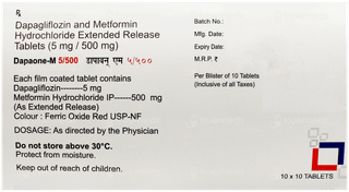 Dapaone M 5/500 Tablet 10