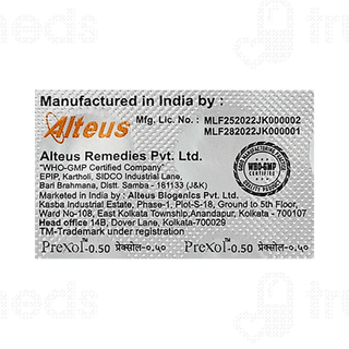 Prexol 0.50 Tablet 15