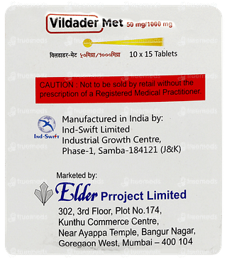 Vildader Met 50mg/1000mg Tablet 15