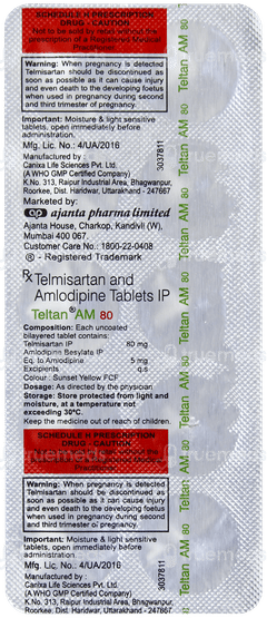 Teltan Am 80 Tablet 10 Teltan Am 80 Tablet 10