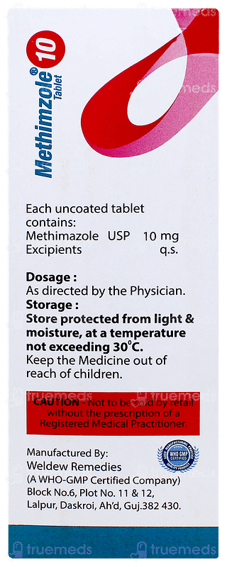 Methimzole 10 Tablet 10