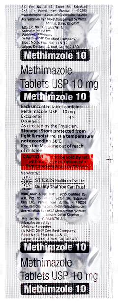 Methimzole 10 Tablet 10
