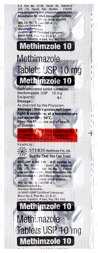 Methimzole 10 Tablet 10