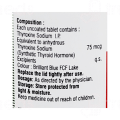 Thyroxinol 75 Tablet 120