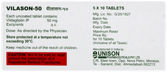 Vilason 50 Tablet 10 Vilason 50 Tablet 10