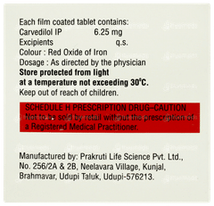 Carvistar 6.25 Tablet 15 Carvistar 6.25 Tablet 15