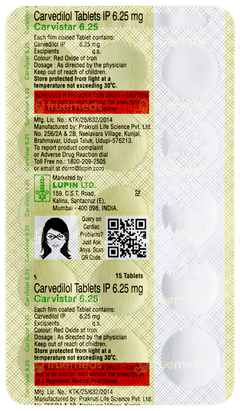 Carvistar 6.25 Tablet 15 Carvistar 6.25 Tablet 15