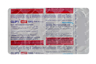 Glipy Met 50/1000 MG Tablet 10