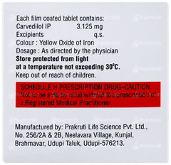 Carvistar 3.125 Tablet 15 Carvistar 3.125 Tablet 15