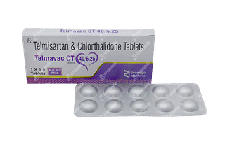 Telmavac Ct 40/6.25 MG Tablet 10