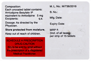 Amlosafe 5 Tablet 15