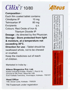 Cilix T 10/80 Tablet 15 Cilix T 10/80 Tablet 15