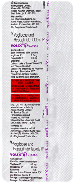 Volix R 0.2/0.5 Tablet 10 Volix R 0.2/0.5 Tablet 10
