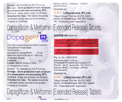 Dapagold M 10/1000 Tablet 15 Dapagold M 10/1000 Tablet 15