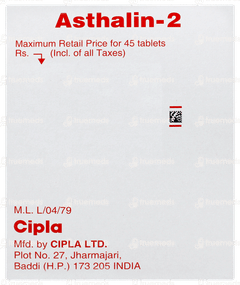 Asthalin 2 Tablet 45 Asthalin 2 Tablet 45