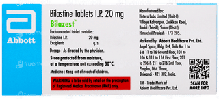 Bilazest 20mg Tablet 10