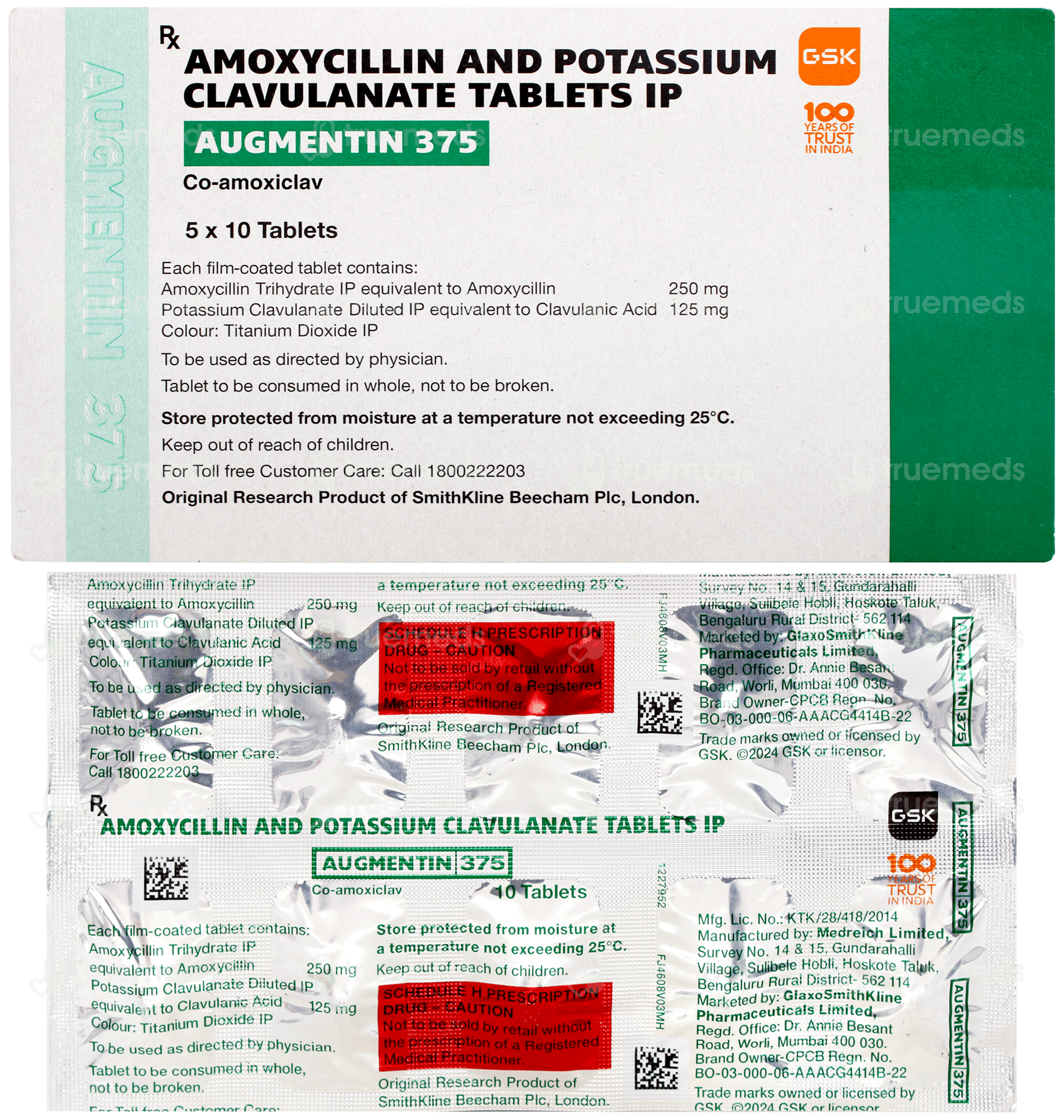 Augmentin 375 Tablet 10