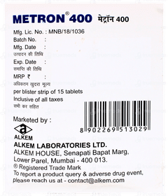 Metron 400 Tablet 15