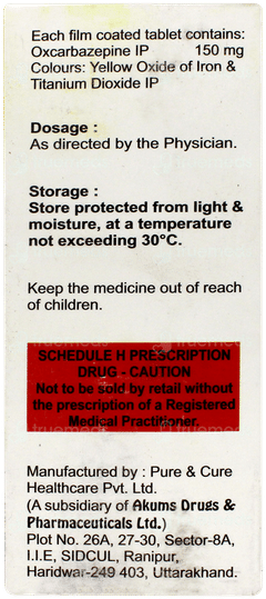 Oxcarpine 150Mg Tablet 10 Oxcarpine 150Mg Tablet 10