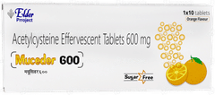 Muceder 600 Orange Flavour Sugar Free Effervescent Tablet 10