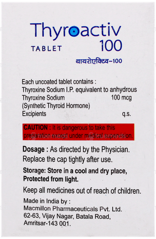 Thyroactiv 100 Tablet 100