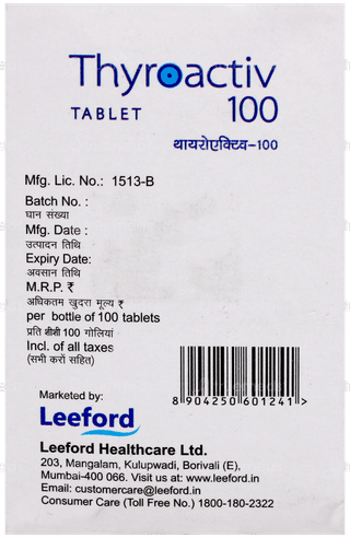 Thyroactiv 100 Tablet 100