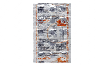 Celin Zinc Orange Flavour Chewable Tablet 15