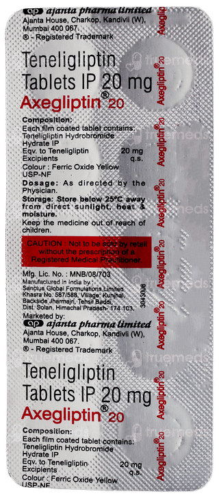 Axegliptin 20 Tablet 10