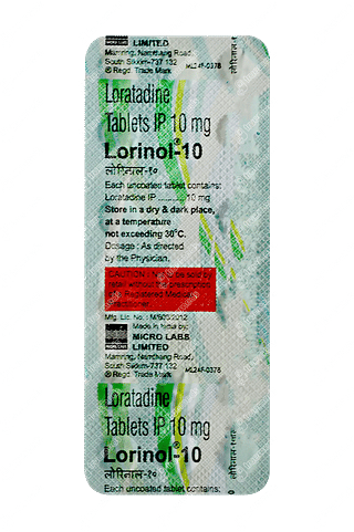 Lorinol 10 MG Tablet 15