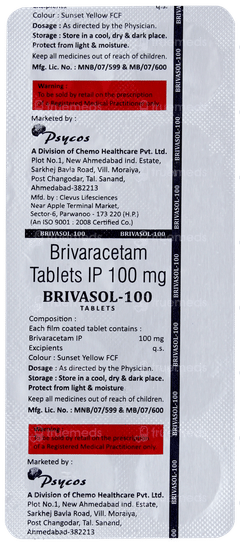 Brivasol 100 Tablet 10 Brivasol 100 Tablet 10