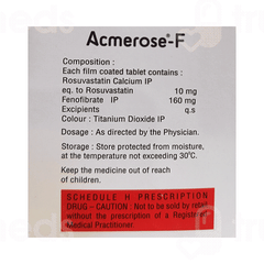 Acmerose-F 160/20 Mg Tablet 10 Acmerose-F 160/20 Mg Tablet 10
