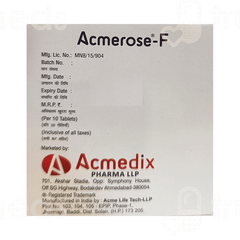 Acmerose-F 160/20 Mg Tablet 10 Acmerose-F 160/20 Mg Tablet 10
