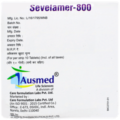 Sevelamer 800 Tablet 10 Sevelamer 800 Tablet 10