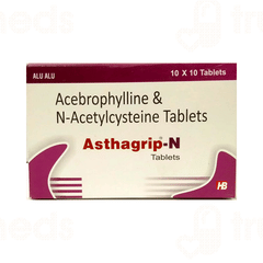 Asthagrip N 100/600 MG Tablet 10