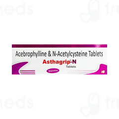 Asthagrip N 100/600 MG Tablet 10