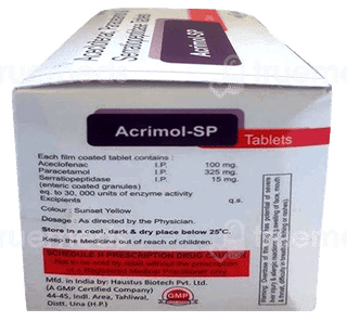 Acrimol Sp 100/325/15 Mg Tablet 10
