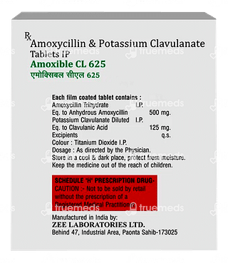 Amoxible Cl 625 MG Tablet 10