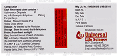 Azicin 250 Mg Tablet 6 Azicin 250 Mg Tablet 6