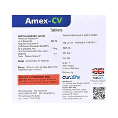 Amex Cv 625mg Tablet 10