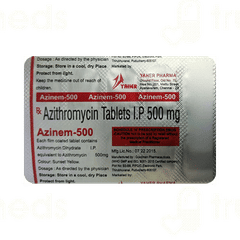 Azinem 500 Tablet 10 Azinem 500 Tablet 10