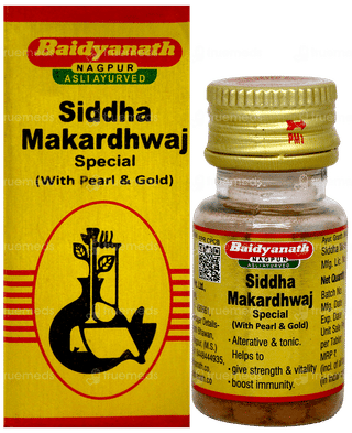 Baidyanath Siddha Makardhwaj Special With Gold & Pearl Tablet 10