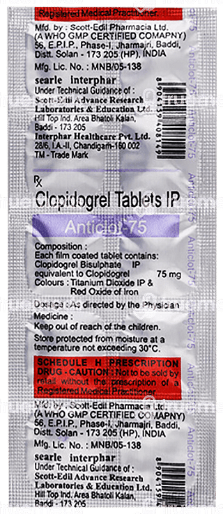 Anticlot 75 MG Tablet 10