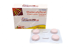 Calciquick D3 60k Orange Flavour Chewable Tablet 4