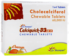 Calciquick D3 60k Orange Flavour Chewable Tablet 4