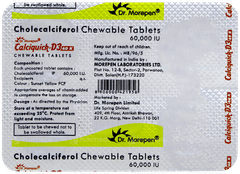 Calciquick D3 60k Orange Flavour Chewable Tablet 4