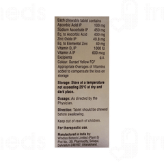 Fumazinc Plus Orange Flavour Chewable Tablet 15