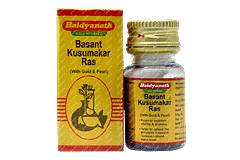 Baidyanath Basant Kusumakar Ras With Gold & Pearl Tablet 30 Baidyanath Basant Kusumakar Ras With Gold & Pearl Tablet 30