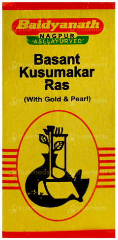 Baidyanath Basant Kusumakar Ras With Gold & Pearl Tablet 30 Baidyanath Basant Kusumakar Ras With Gold & Pearl Tablet 30