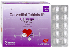 Carvego 12.5Mg Tablet 10 Carvego 12.5Mg Tablet 10